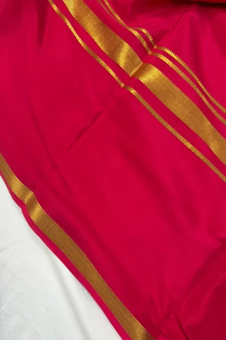 Pink Mysore Crepe Silk Saree