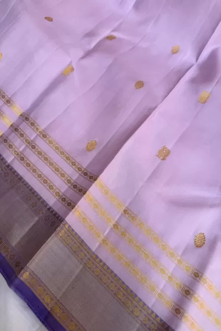 Traditional Lavender kanjeevaram silk saree
