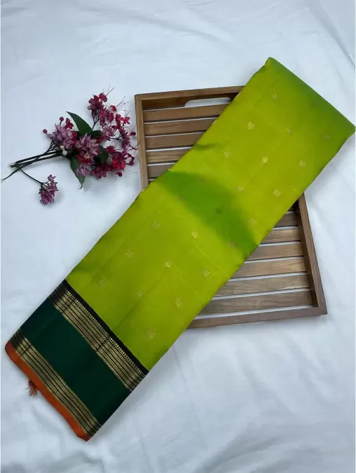 Black with Double Pallu Pure Zari Kanjeevaram Silk Saree