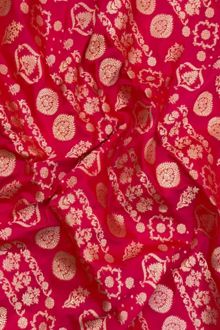 Pink Dori Benaras Katan Silk Saree